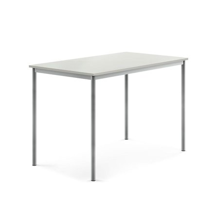 Desk BORÅS, 1400x800x900 mm, grey laminate, alu grey