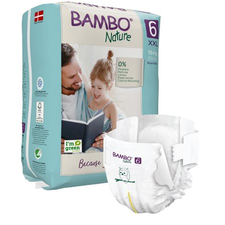 BAMBO Blöja Nature S6 16+kg 20/fp - Lyreco - Sjukvård och omsorg - Hygien - Barnblöjor