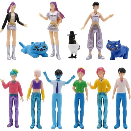 Kpop Demon Figurer, Søte Unike Morsomme Samleobjekt Leketøysmodeller for Fans Halloween Bursdagsgaver på Skrivebord (12 stk)