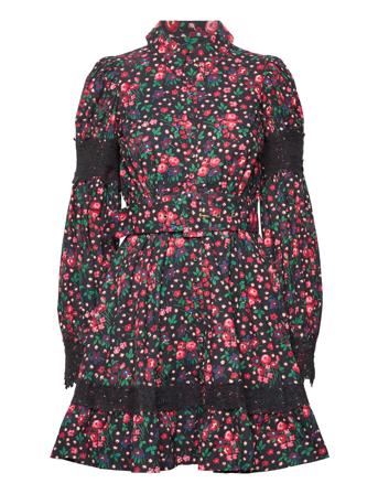 Winter Cotton Belt Dress Kort Kjole Multi/mønstret By Ti Mo