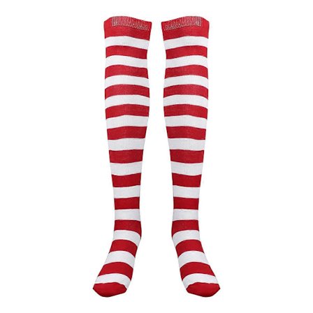 Randiga Damstrumpor Röd Vit Randiga Strumpor Röd Vit Strumpor Knästrumpor