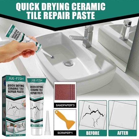 Flisereparationspasta Badekar Møbler Toilet Revne Reparation Flise Hurtigtørrende Lim 100ml