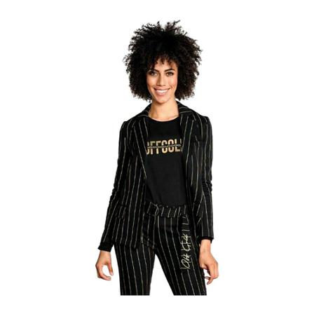 Maicazz blazer Carmen Black stripe , Zwart , Dames , Maat: S