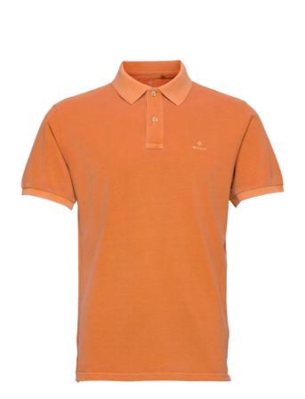D2. Sunfaded Pique Ss Rugger Polos Short-sleeved Oransje GANT
