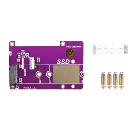 for RPi5 M.2 NVME SSD PCIE-adapter Forbedrer dataadministrasjon for 2280/2242/2230