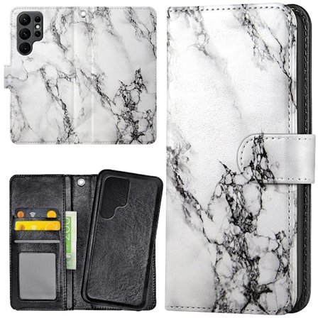 Samsung Galaxy S25 Ultra - Lommebok Deksel Marmor