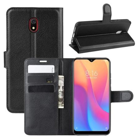 Xiaomi Redmi 8A - Litchi Plånboksfodral - Svart Svart