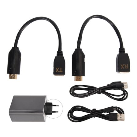 HD Multimedia Interface-förlängare Full HD 1080p över Cat5e Cat6 upp till 196,8ft RJ45 Ethernet-sändare mottagare 100‐240V EU-kontakt