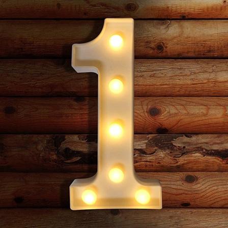 Valaiseva numero, LED-valonumerokyltti yövalo(1)