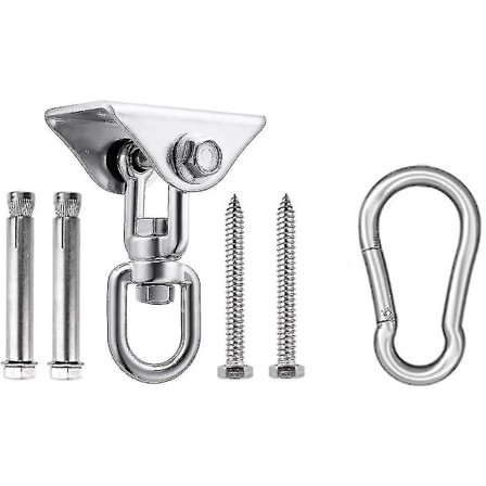 Kraftige Gyngeophæng 450 kg Kapacitet Sus304 Rustfrit Stål 360 Roterende Hængekøjestol Hængende Kit Ophængningskroge Med Bolt