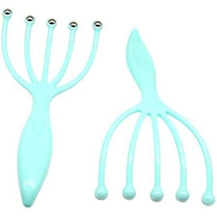 Hode Massasjeapparat, Bærbart Håndholdt SPA Hodebunnsmassasjeapparat, SinLoon Stålkule Rullende Blodsirkulasjonsverktøy Utstyr Stress Avslappende Blå 