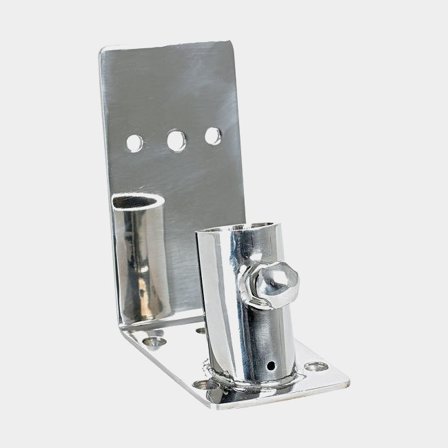 Soporte para mástil de bandera de barco, acero inoxidable, montado en cubierta, con soporte para luz de popa, para mástil de Ø25 mm