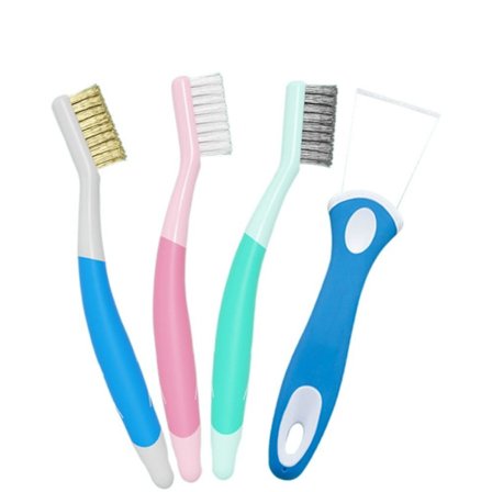 Stålbørstesett for rengjøring med buet håndtak