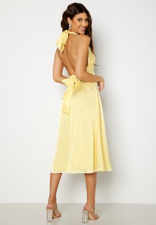 Bubbleroom Occasion Finelle Halterneck Dress Light yellow Klær