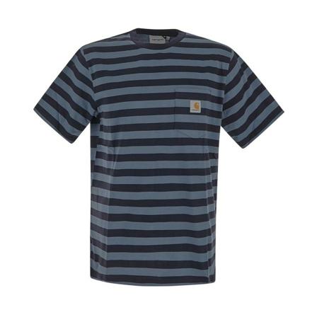 Carhartt Wip, T-Shirts Niebieski, Mężczyzna, Rozmiar: S