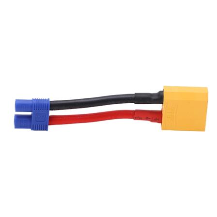 XT90 hona till EC3 hane-kabel Återanvändbara anslutningsändar Safe Shell 12AWG 94mm/3.7in Längd XT90 hane-kontakt för RC-bilmodell