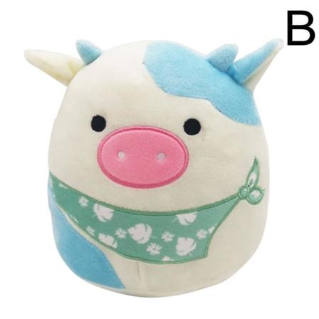 20 cm Squishmallows lasten pehmolelut sininen vihreä vaaleanpunainen lehmä pehmeät pehmolelut Blue Cow