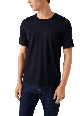 Eton T-shirt I Bomull Och Siden T-shirts Herr Blå XXXL