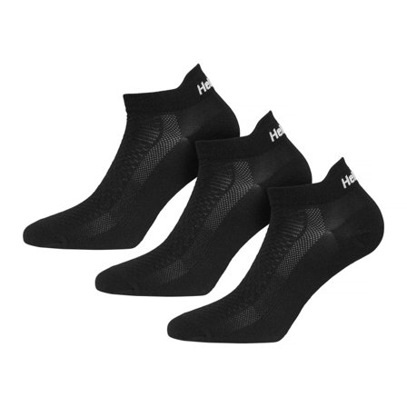 Hellner Shaftless Running 3-pack Unisex workout socks Black 40-43