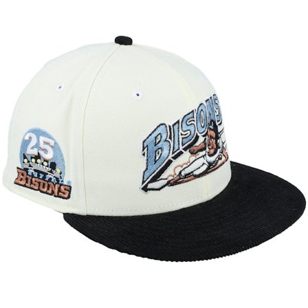 New Era - MiLB Beige fitted Casquette - Buffalo Bisons Cream Corduroy 59FIFTY 25th Fitted @ Hatstore