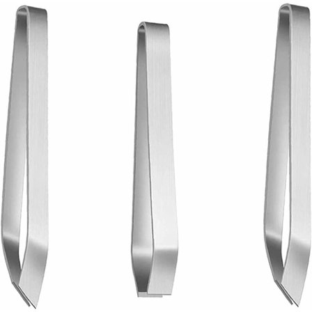 Rustfritt stål pinsett sølv sildebein pinsett fiskebein pinsett, 3 stk