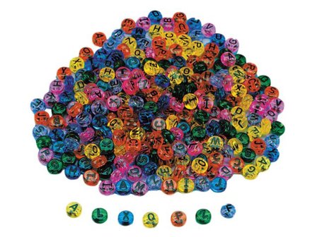 Plastpärlor ABC transparent 260/fp - Lyreco - Skola och förskola - Hobbymaterial - Pärlor