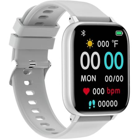 lykello 1,7 tuuman HD Bluetooth-puhelu SMS syke Fitness GPS Harmaa L Gray