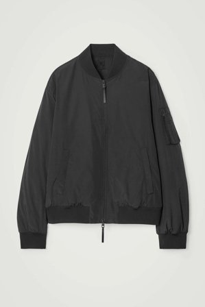 COS Homme Bomber Matelassé Jacket in Noir