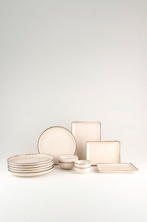 Hermia - Morgenmadssæt (14 dele)-Brian - Beige - Servicesæt - Fra Homeroom