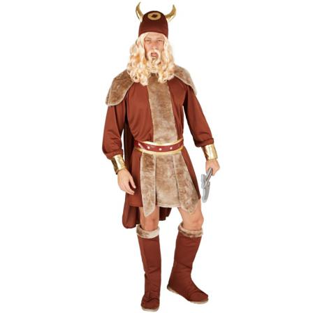 Tectake Maskeraddräkt Vikingahövding Brown S
