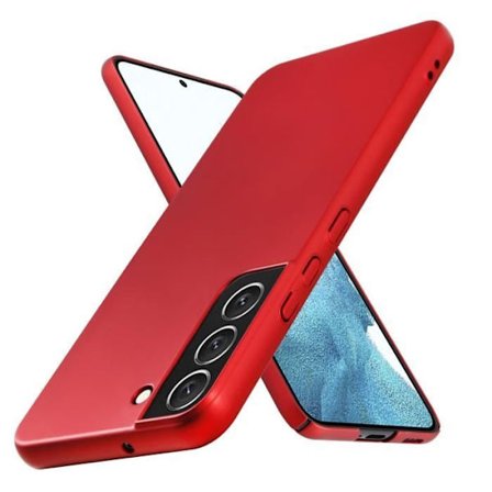 Skal till Samsung Galaxy S22 PLUS Fodral i METALLIC RED Hårt fodral Skal EtuiMetal skyddsfodral