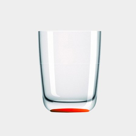 Plastic tumbler Palm Verre Highball Orange, non-slip, transparent/orange, 42 cl