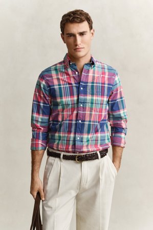 GANT Herren Madras Karohemd (M) Rot