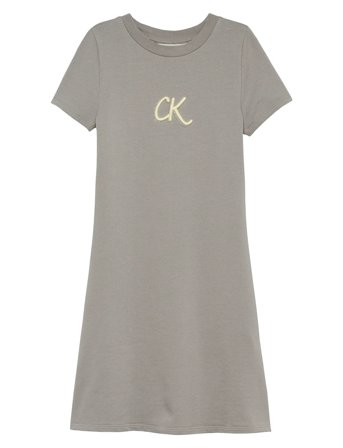 Calvin Klein | Metallic Print Ls A-Aline Dress | 152