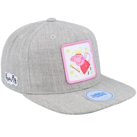 Peppa Pig - Šedá snapback Kšiltovka - Kids Fairy Peppa Heather Grey Snapback @ Hatstore