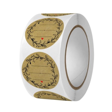 Kransdesign med 3 rader skrivlinje (500 per rulle), butiksägare