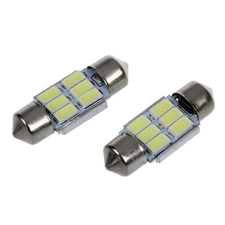 2 X 31 Mm 6 5630 Smd Led Festoon Inomhusbelysning 3w 195lm 6500k