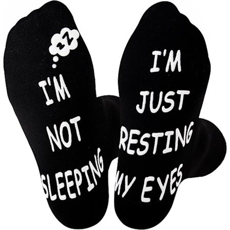 Sorte sokker til mænd - skridsikre gaver til bedstefar/far/hunde-far/katte-far