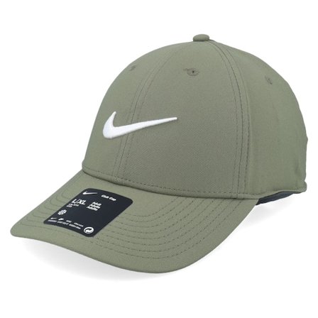Nike - Verde adjustable Cappellino - Dri-fit Club Cap Medium Olive/White Adjustable @ Hatstore