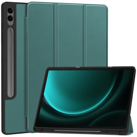 SKALO Samsung Tab S9+/S9 FE+ Trifold Fodral - Grön