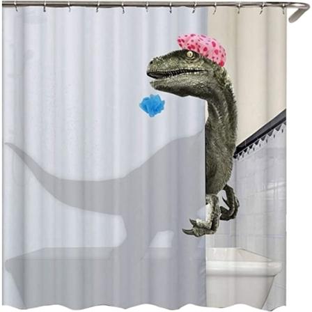 Suloinen suihkuverho dinosaur-kuviolla 180x180cm, vedenpitävä