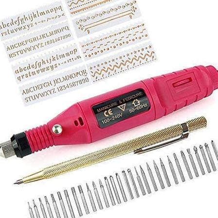 Elektrisk mikrogravyrpenna Mini Diy gravyrverktygssats