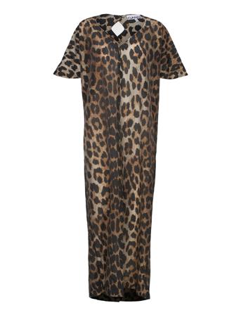 Sheer Voile Long Dress Maxikjole Festkjole Multi/mønstret Ganni