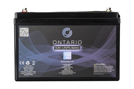 Ontario 12.8V 100Ah LifePO4 lithium-batteri