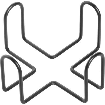 Minimalistisk sort jern glasunderlag holder til både runde og firkantede glasunderlag