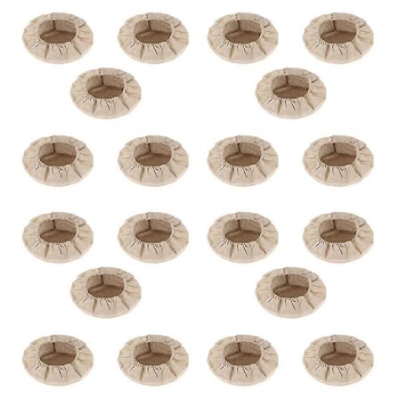 20X Rund Brødhevekurv Duk Fôr Surdeig Banneton Heveduk Naturlig Rattan Baking