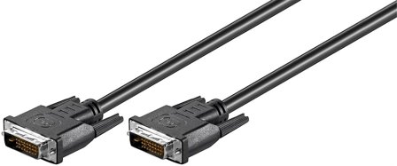 MicroConnect DVI-kabel - dobbeltlenke - DVI-D (hann) til DVI-D (hann) - 3 m - formstøpt, tommelskruer - svart