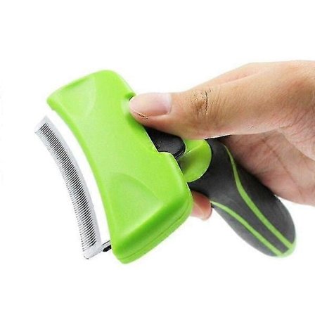 Lemmikkikampa reunaleikkauksella koiralle ja kissalle, harava, turkinpoistoharja, koiran karvanpoistokampa, Furmin-kissa