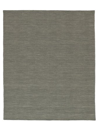 Tapis De Laine Uni Handloom Flat Gris Foncé