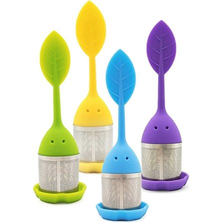 4-pack lösa te-infusionsenheter, te-infusionsenhet finmaskigt löste-sil lock för löst te eller örtte